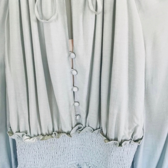 Y2K Smocked High Collar Long Sleeve Blouse - Picture 7 of 10